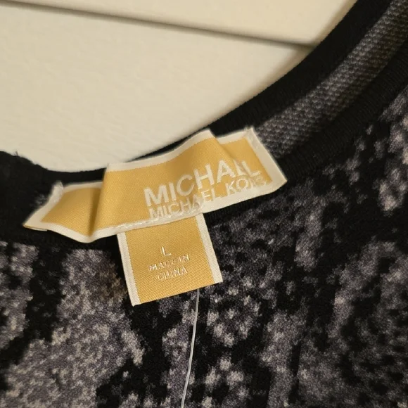 Michael Kors Black and Gray Sheath Maxi Dress Sleeveless - Picture 2 of 16